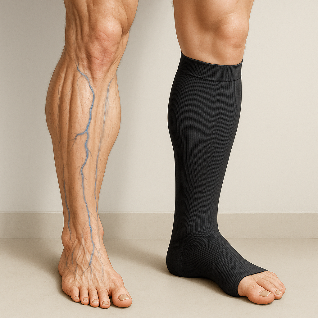 Voel je beter in beweging met compressiekousen - Illustration