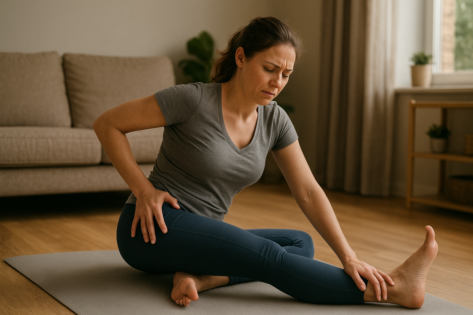 Oefenlezer ontdekt verlichting: ischias rekken bilspieren voor pijnvrije dagen - Illustration