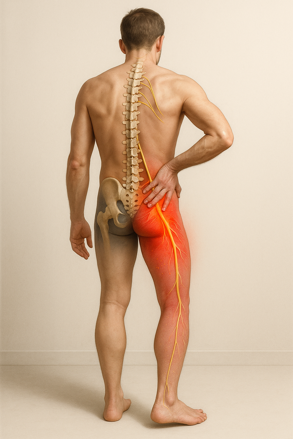 Linkerpijn bij sciatica: herken de symptomen en neem actie - Illustration