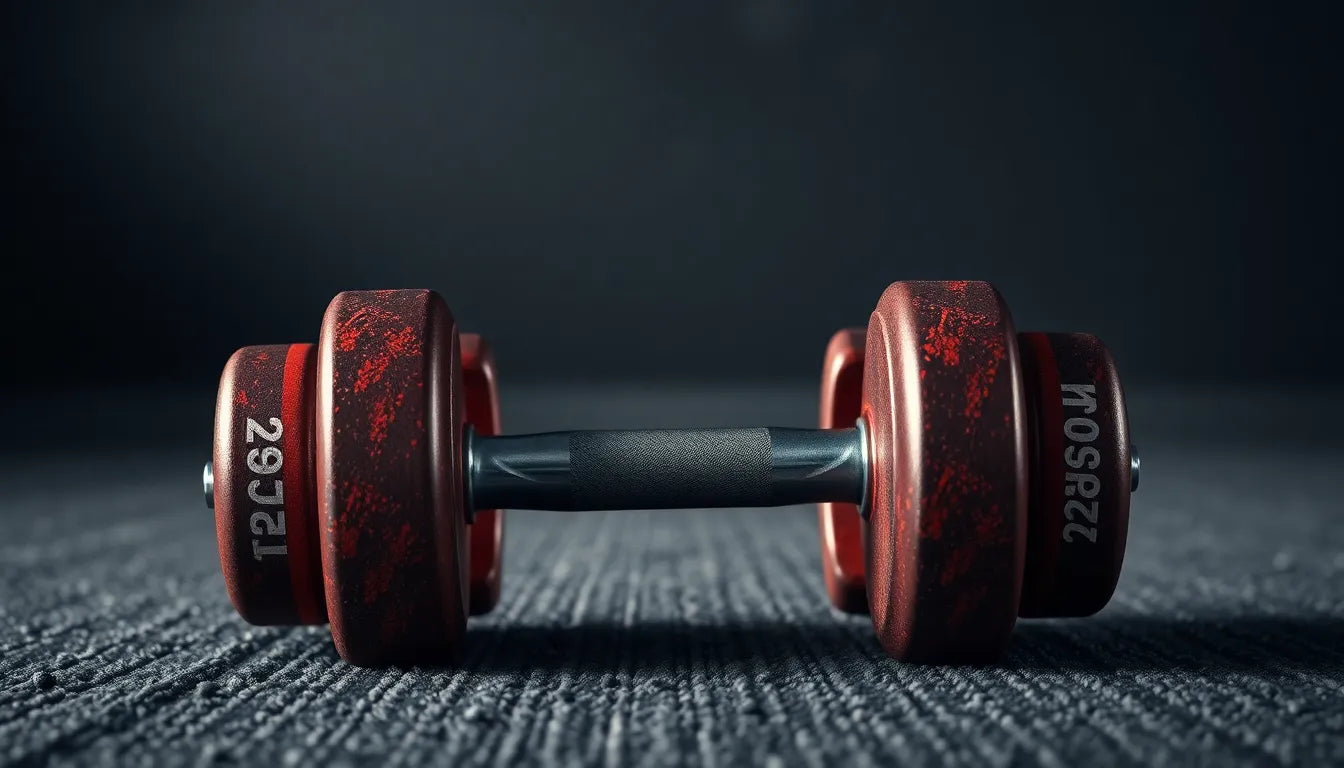 Sterke rug? Oefenlezer ontdekt de kracht van dumbbells! - Illustration