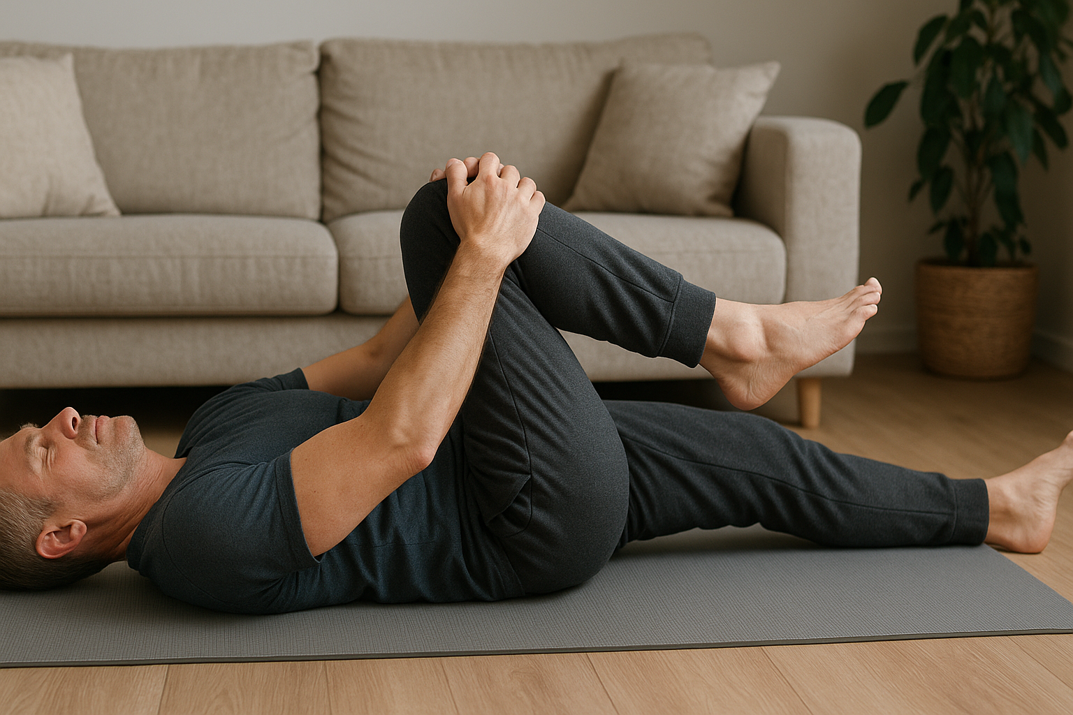 Oefenlezer ontdekt de ultieme liggende ischias oefeningen voor pijnverlichting - Illustration