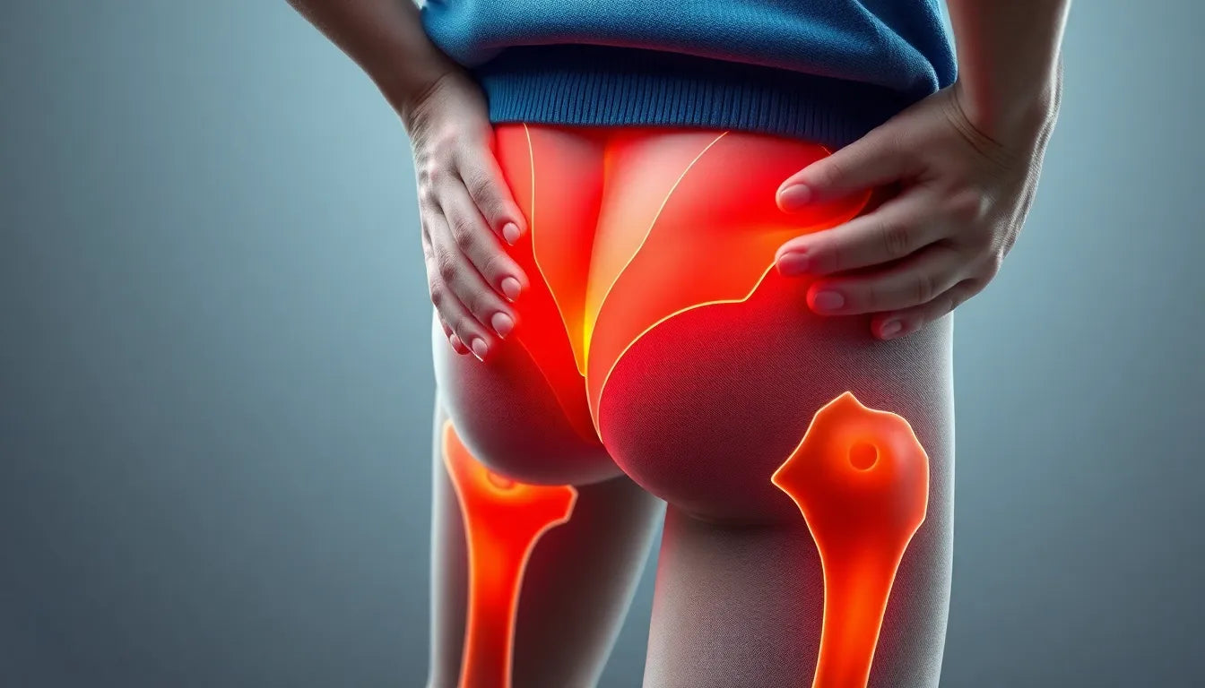 Laat pijn in je onderrug en rechterbeen je leven niet beheersen! - Illustration