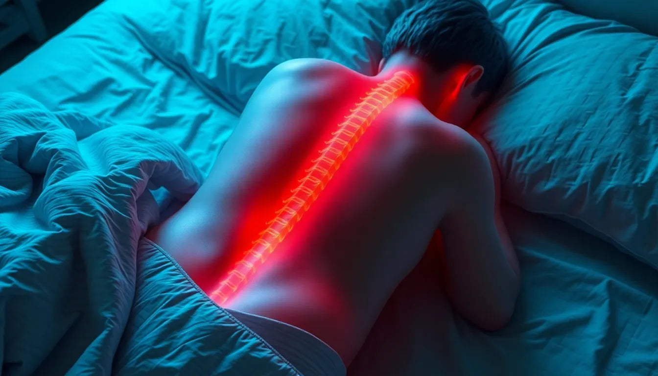 Vind verlichting voor pijn aan de rechterkant van je rug tijdens het liggen - Illustration