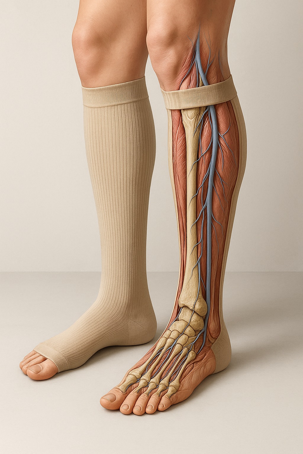 Ervaar het verschil: waarom compressiekousen je nieuwe beste vriend zijn - Illustration
