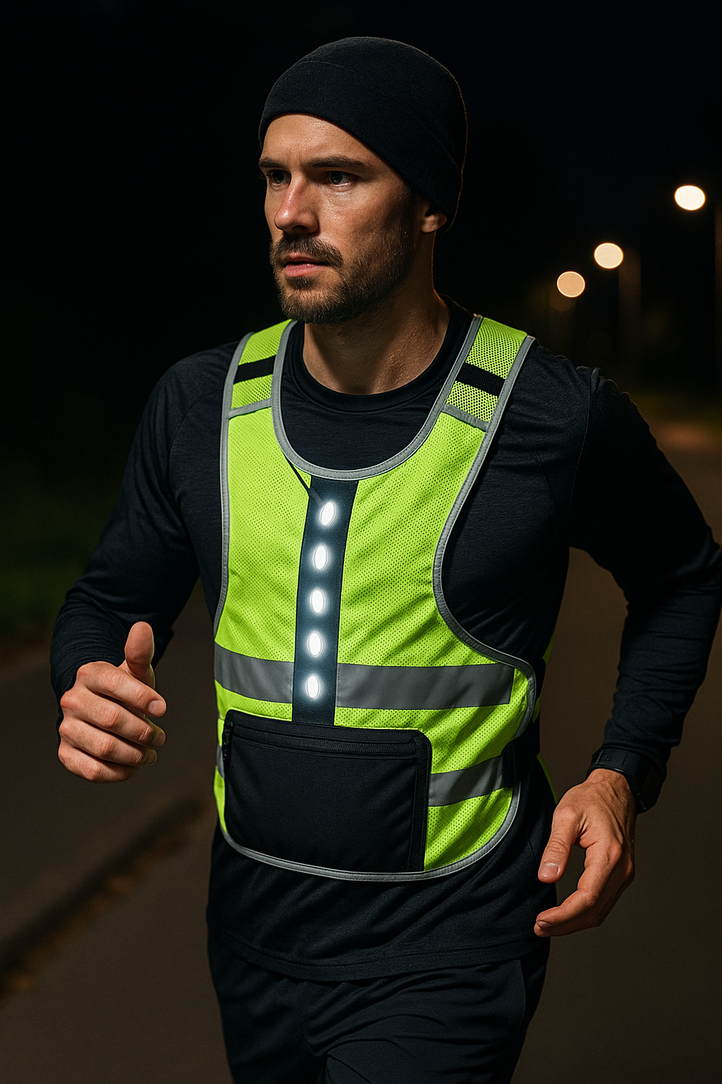 Veilig hardlopen in het donker: ontdek de voordelen van een reflecterend hardloopvest - Illustration