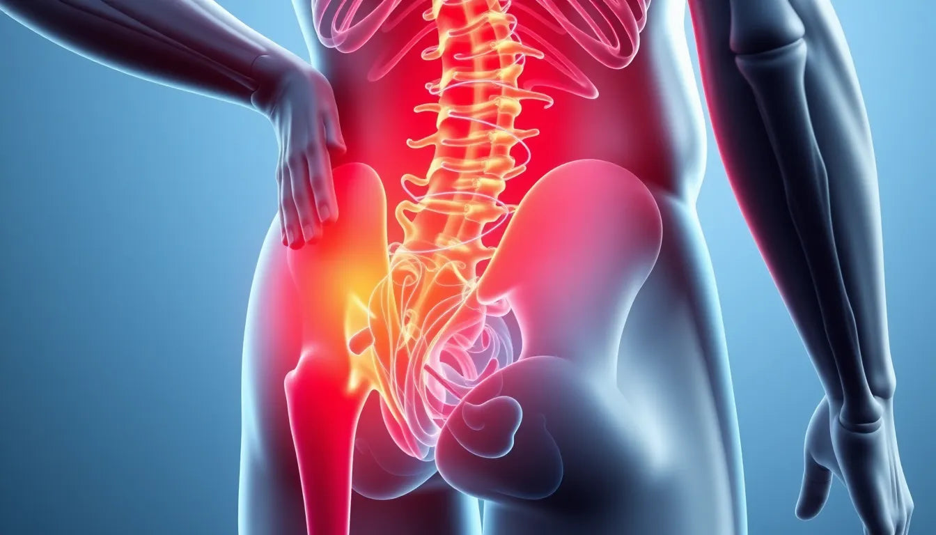 Pulserende smerter i lænden: vind verlichting en herstel je balans - Illustration