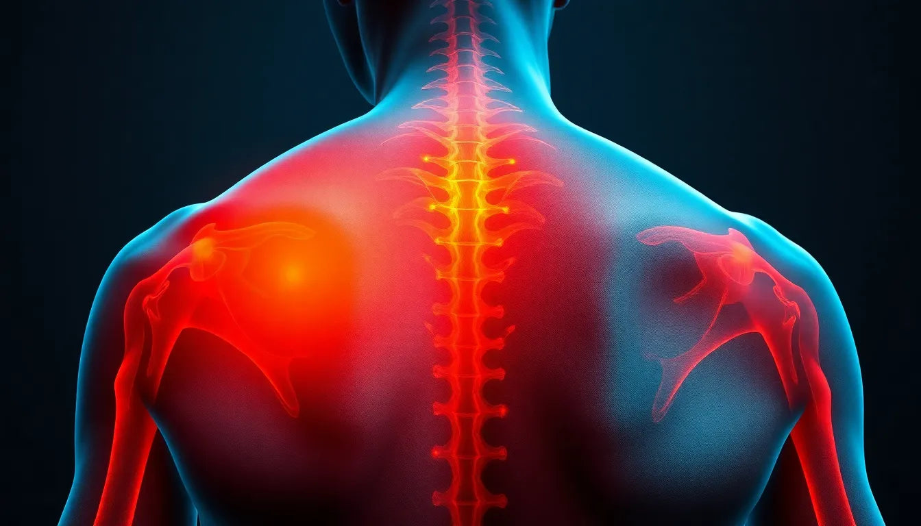 Pijnvrij leven: zeg vaarwel tegen ondt i ryggen under skulderbladet - Illustration