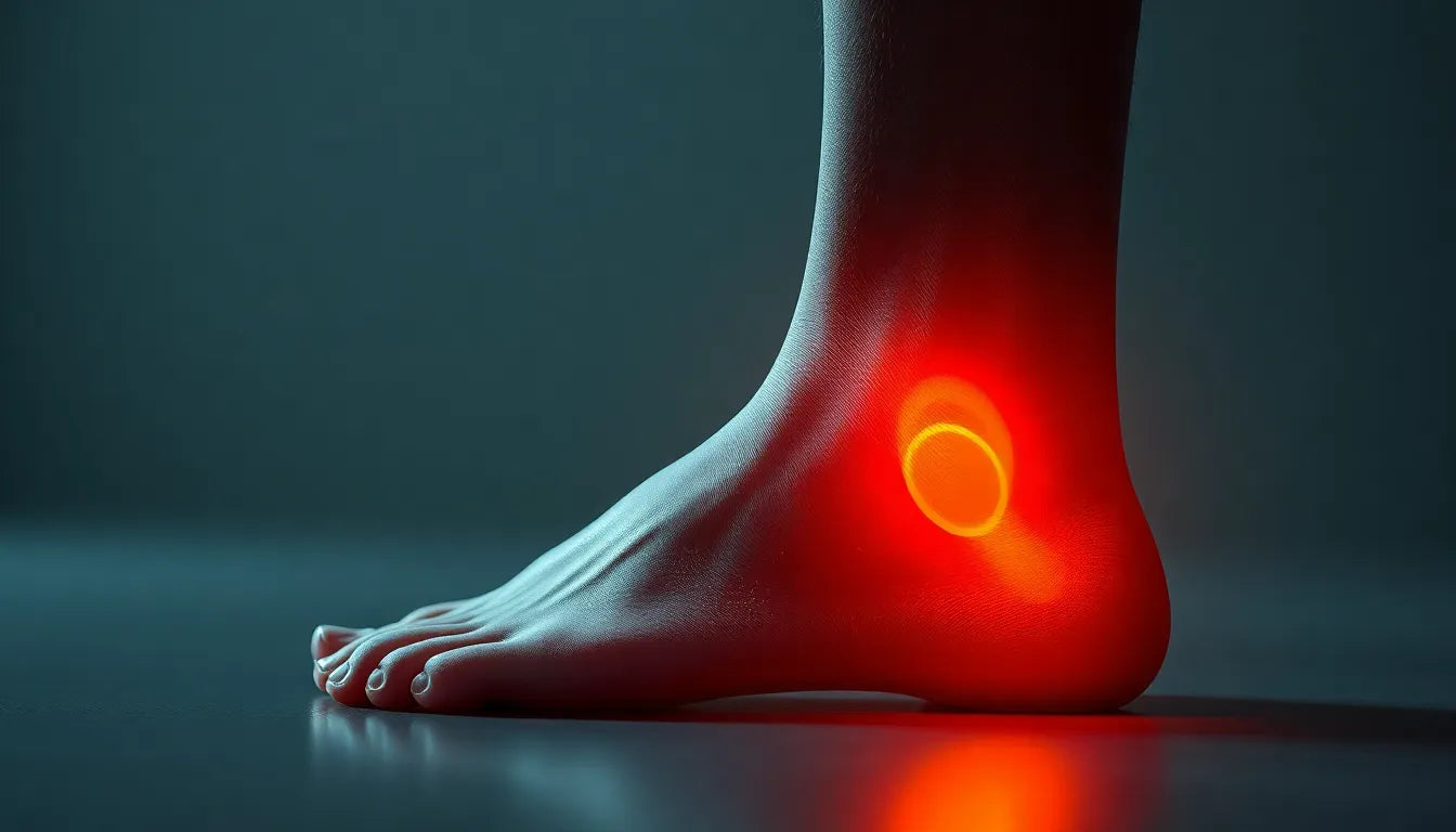 Ontdek als oefenlezer de kracht van øvelser hælspore massage voor pijnverlichting - Illustration