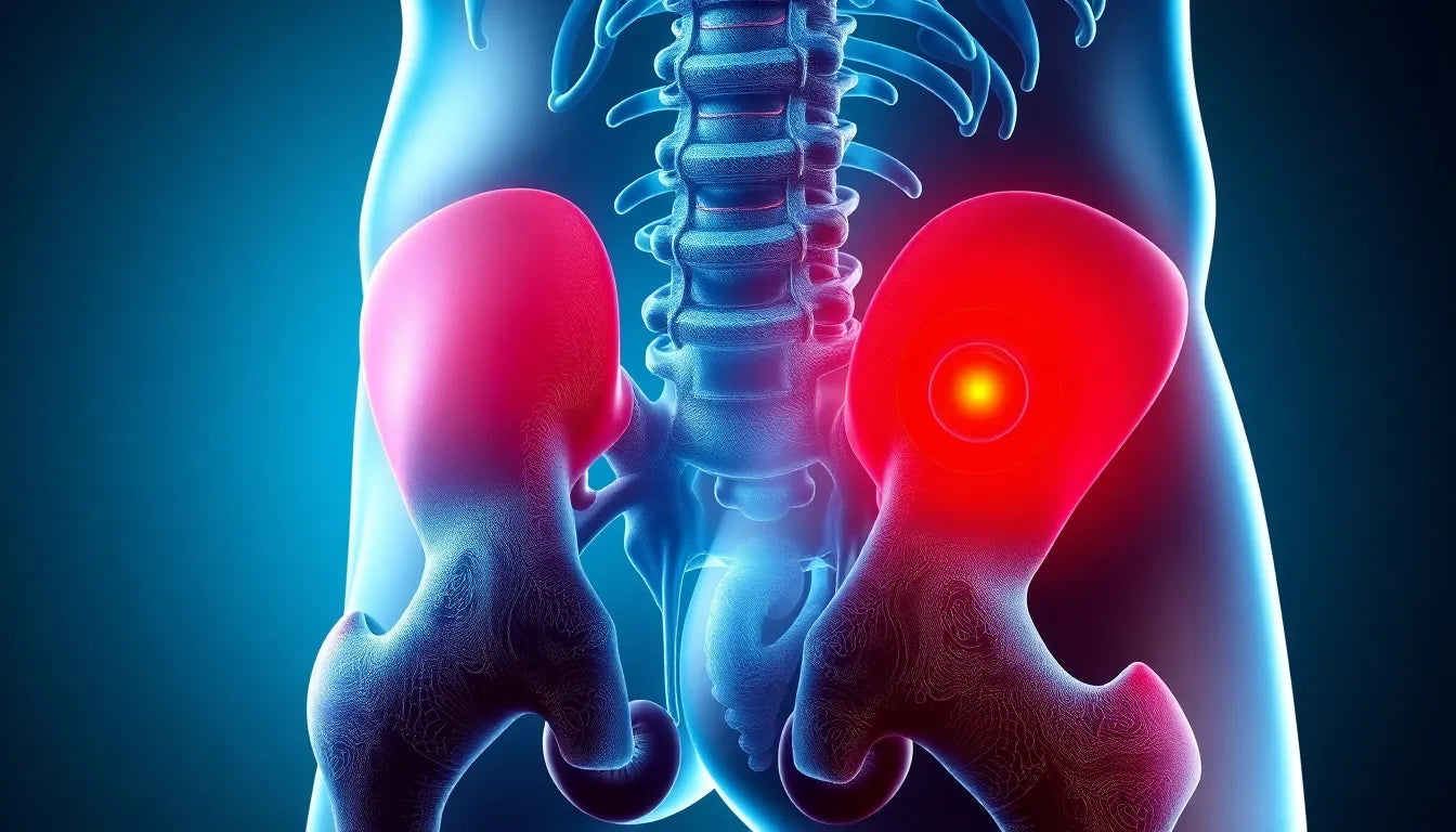 Ontsnap aan de greep van ischias-pijn in de onderrug - Illustration