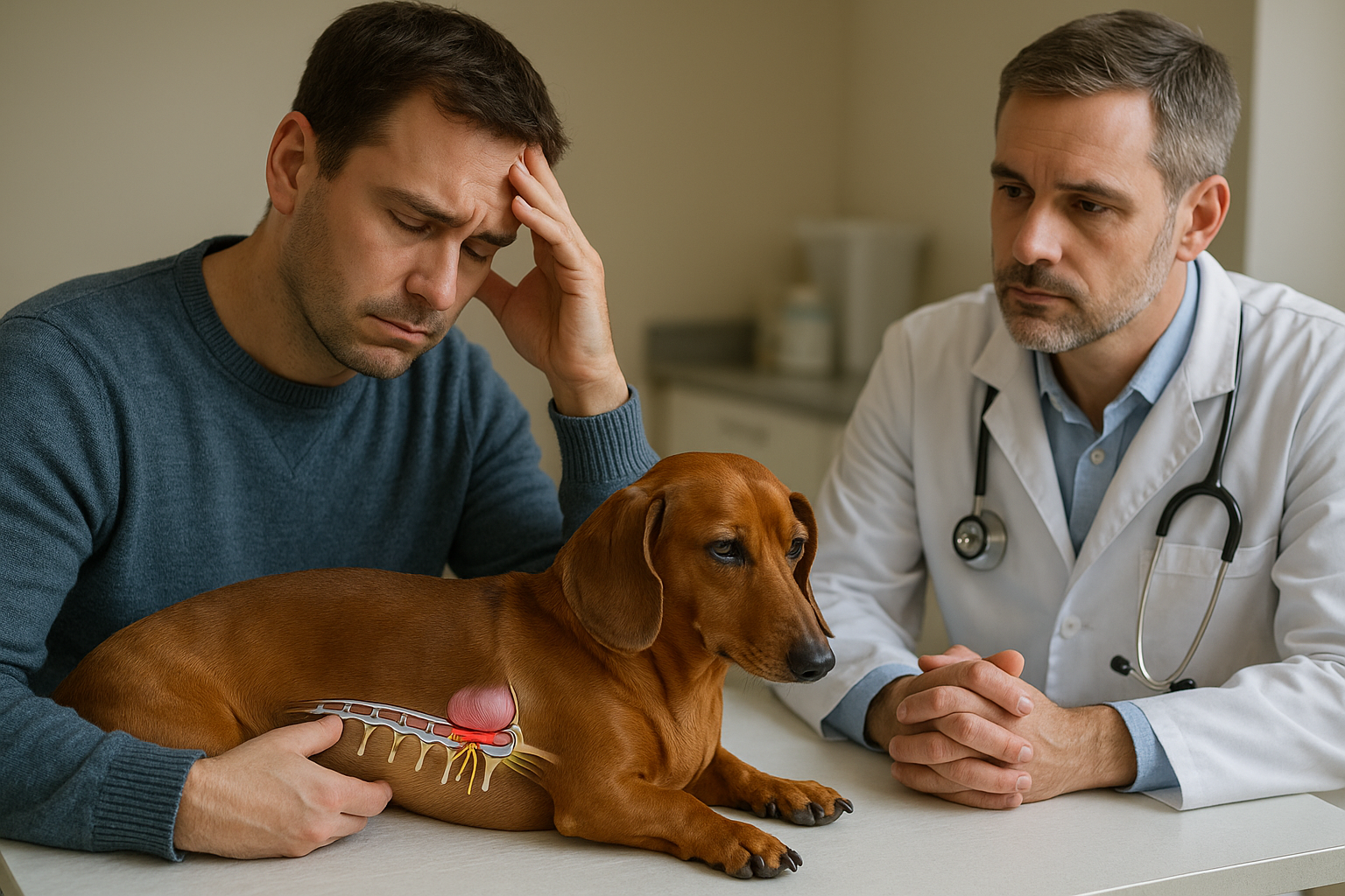 Wanneer is het tijd om afscheid te nemen van je hond met een hernia? - Illustration