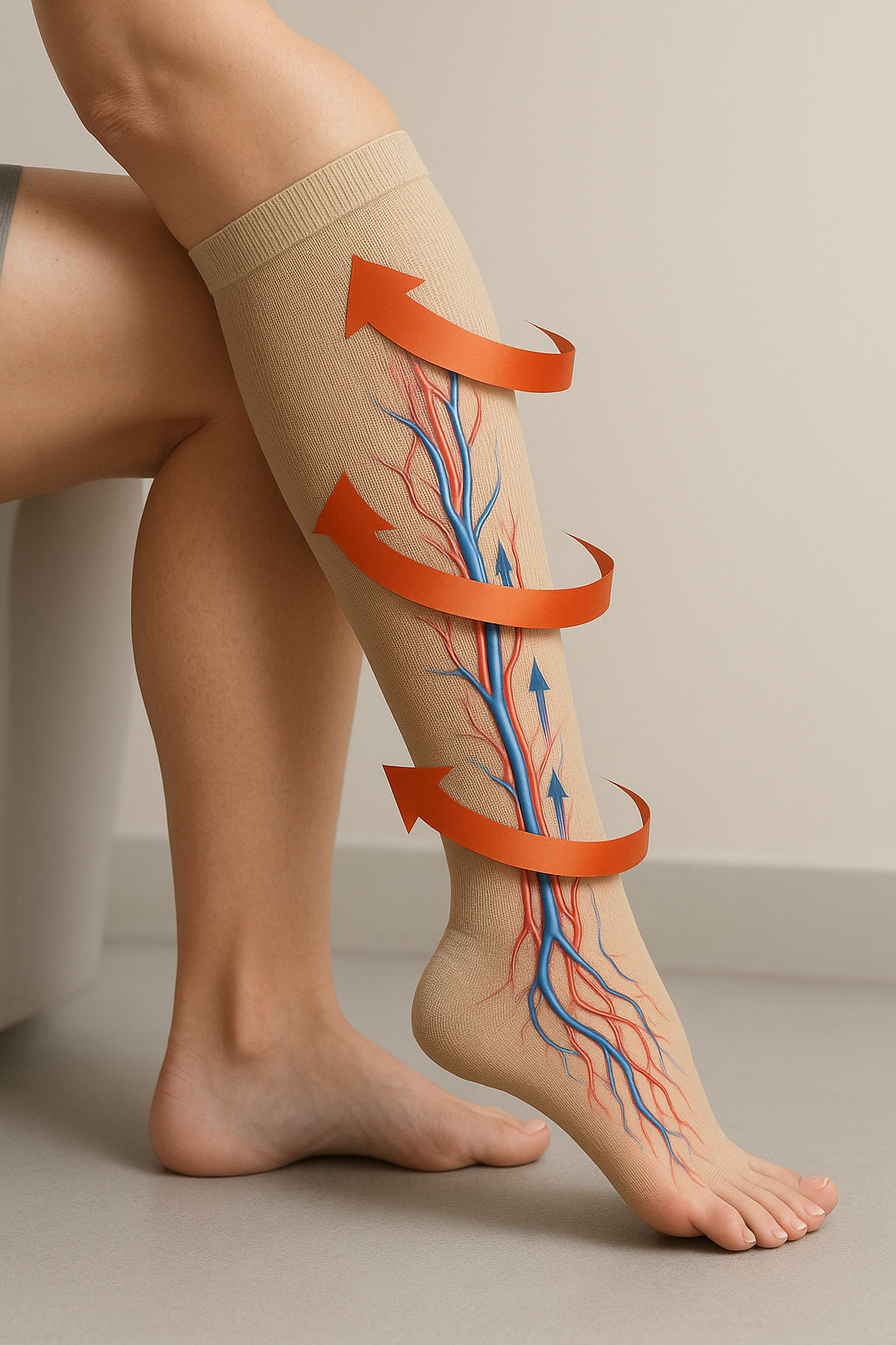 Ervaar dagelijks comfort en welzijn met compressiekousen van Anodyne - Illustration