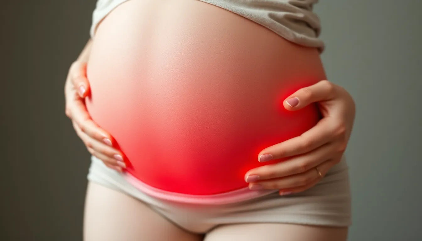 Zachte ondersteuning voor je rug in week 10 van de zwangerschap - Illustration