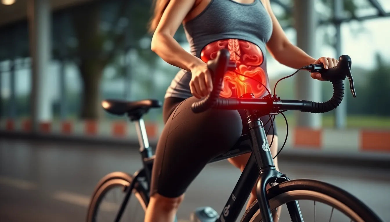 Fiets Je Vrij van Hernia: Tips voor Pijnvrij Trappen - Illustration