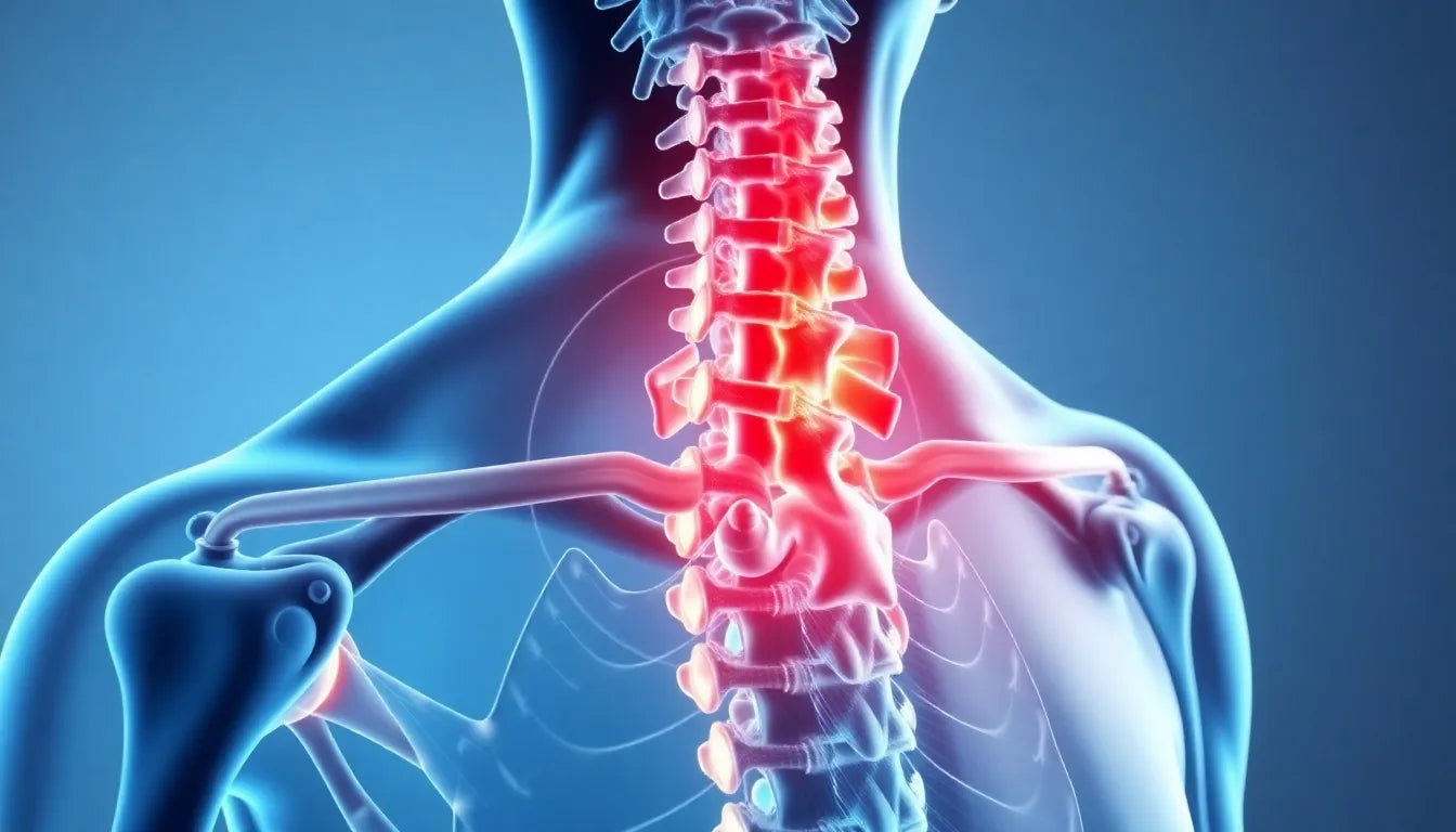 Ontdek de stille signalen van een nekhernia C5-C6 en vind verlichting - Illustration