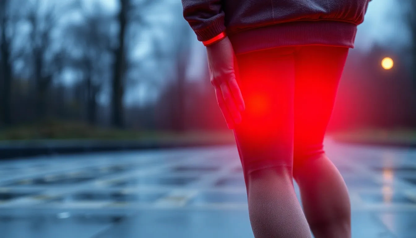 Ondt i lænden når jeg går: Vind verlichting en beweeg weer vrijuit - Illustration