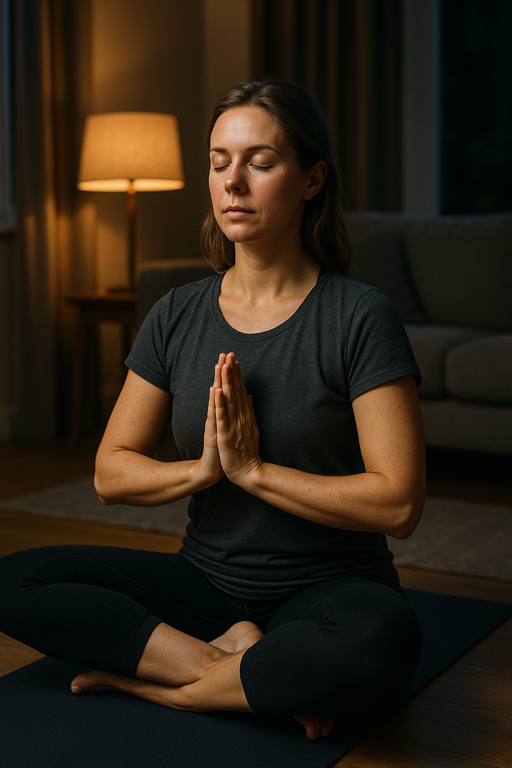 Ontdek de kracht van avondyoga voor een betere nachtrust en minder stress - Illustration