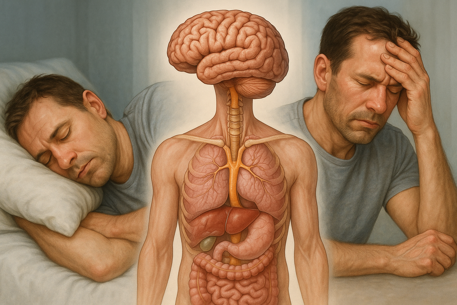 Doorbreek de vicieuze cirkel van slaap en stress: tips voor een uitgeruster leven - Illustration