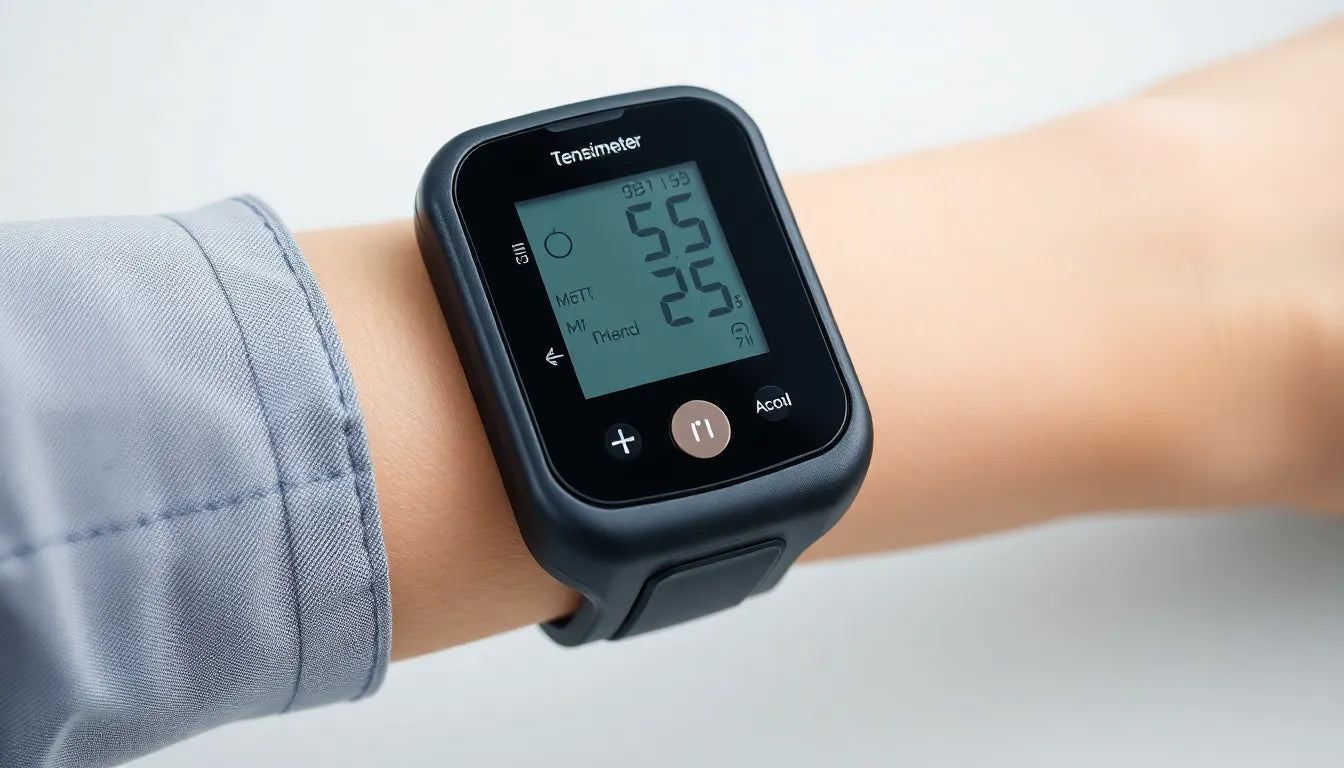 Tensiometre poignet: Jouw Partner voor Eenvoudige en Nauwkeurige Bloeddrukmeting - Illustration