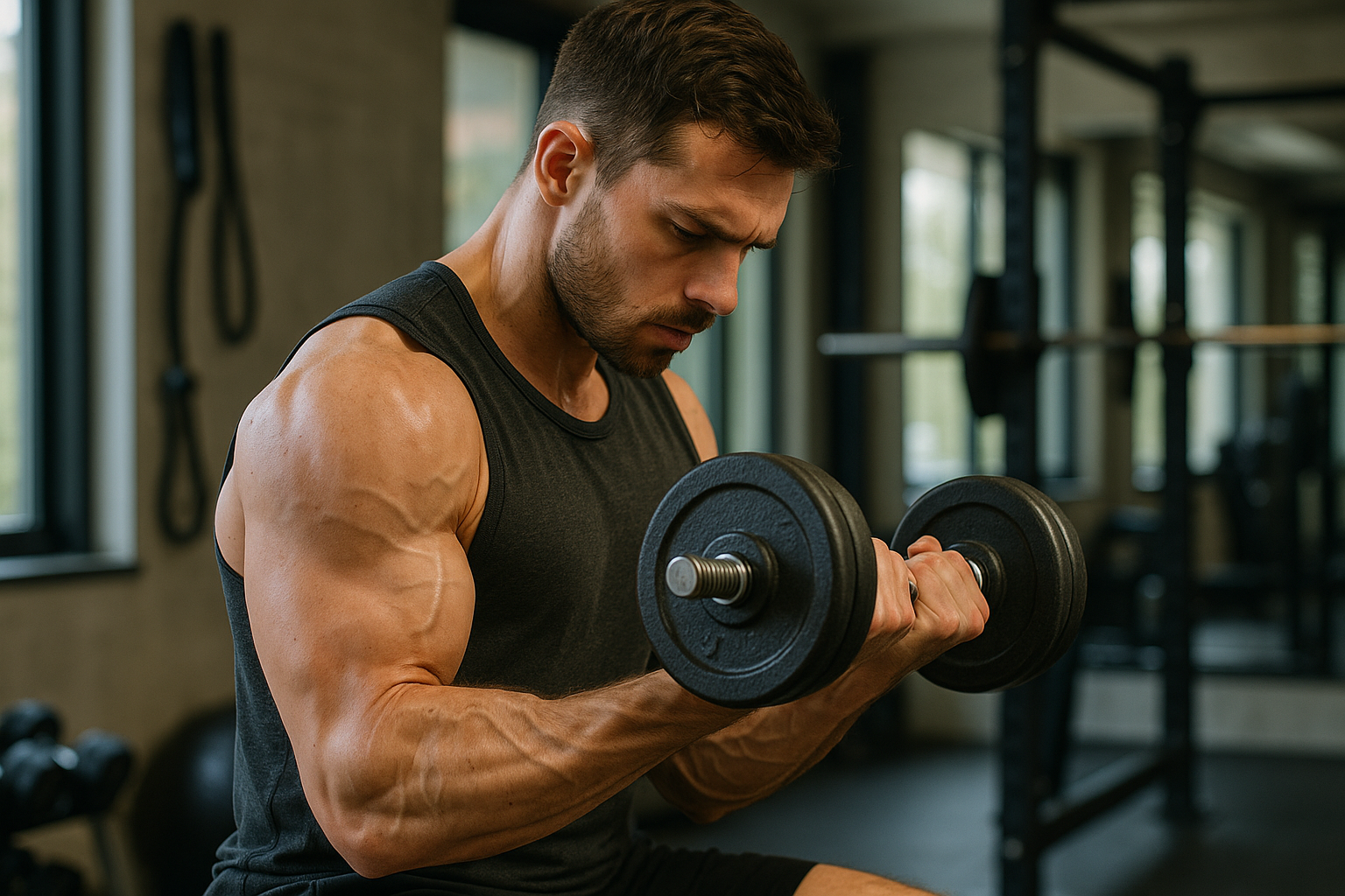 Krachtige armen: ontdek de ultieme armtraining voor thuis en in de gym - Illustration