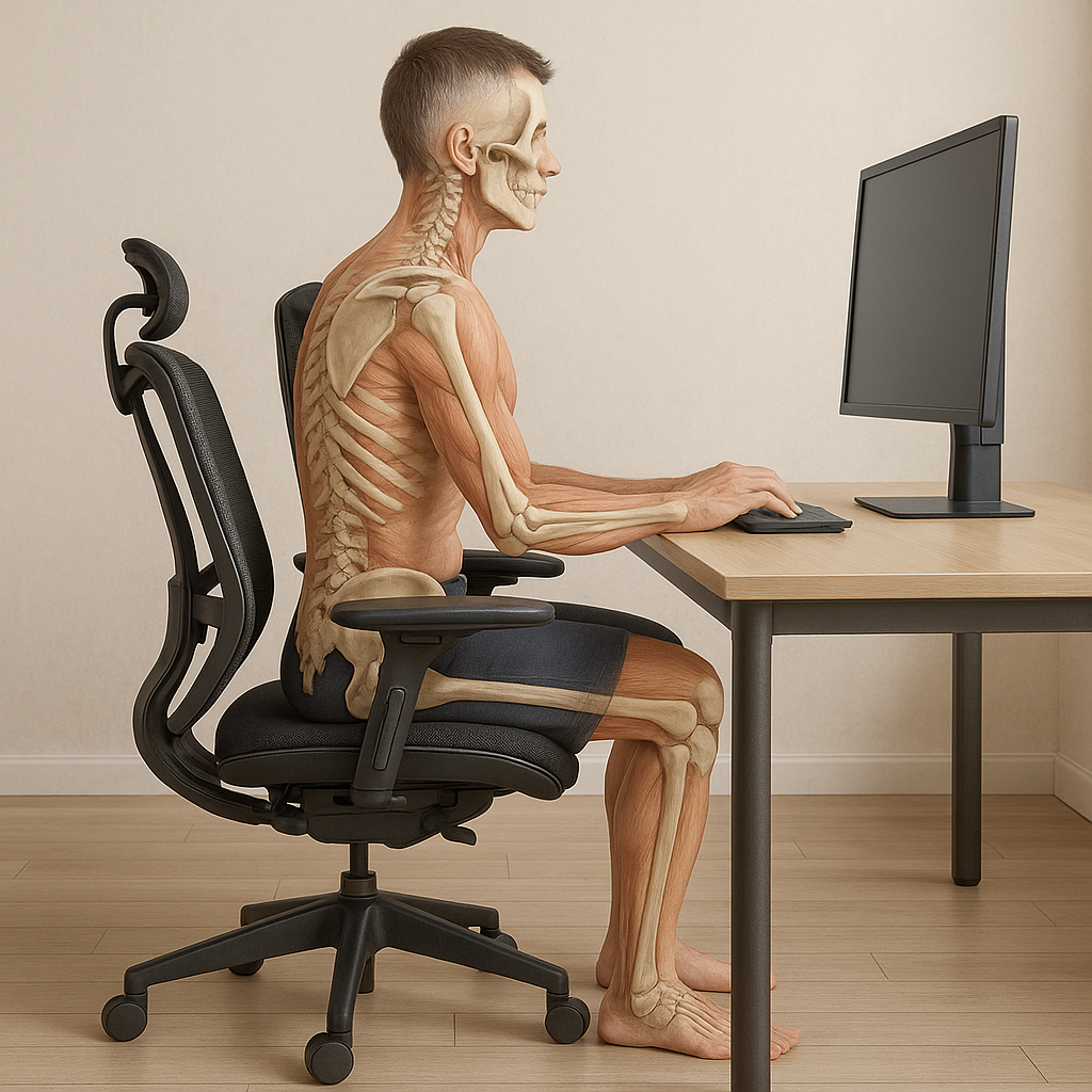 Ergonomisch zitten: de sleutel tot een gezonde werkdag - Illustration