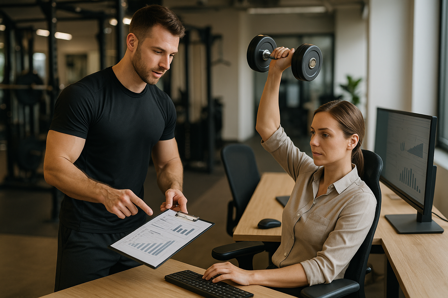 Effectieve training: haal het maximale uit je workout met ergonomische voordelen - Illustration