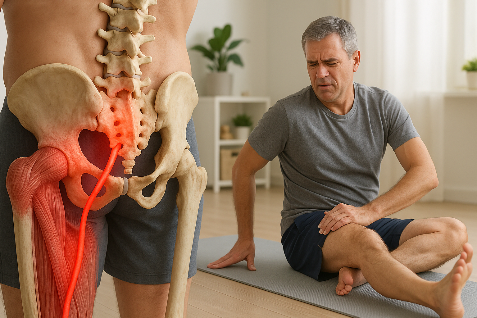 Bevrijd jezelf van ischias: ontdek de kracht van gerichte oefeningen - Illustration