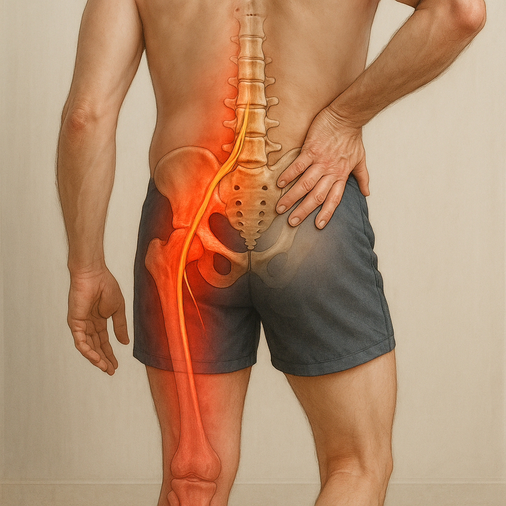 Ontsnap aan de pijn: effectieve verlichting voor nerf sciatique jambe - Illustration