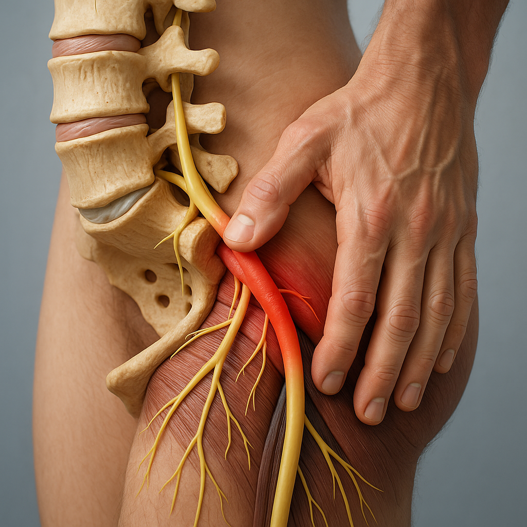 Ontsnap aan de pijn van een sciatique nerve coincé en herwin je vrijheid - Illustration