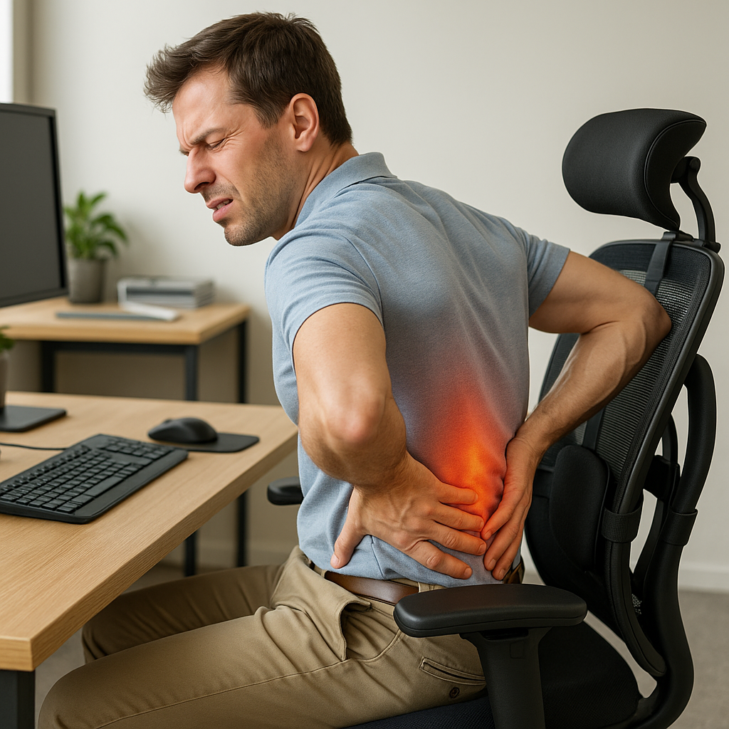Voorkom rugpijn met slimme ergonomische oplossingen van Anodyne - Illustration