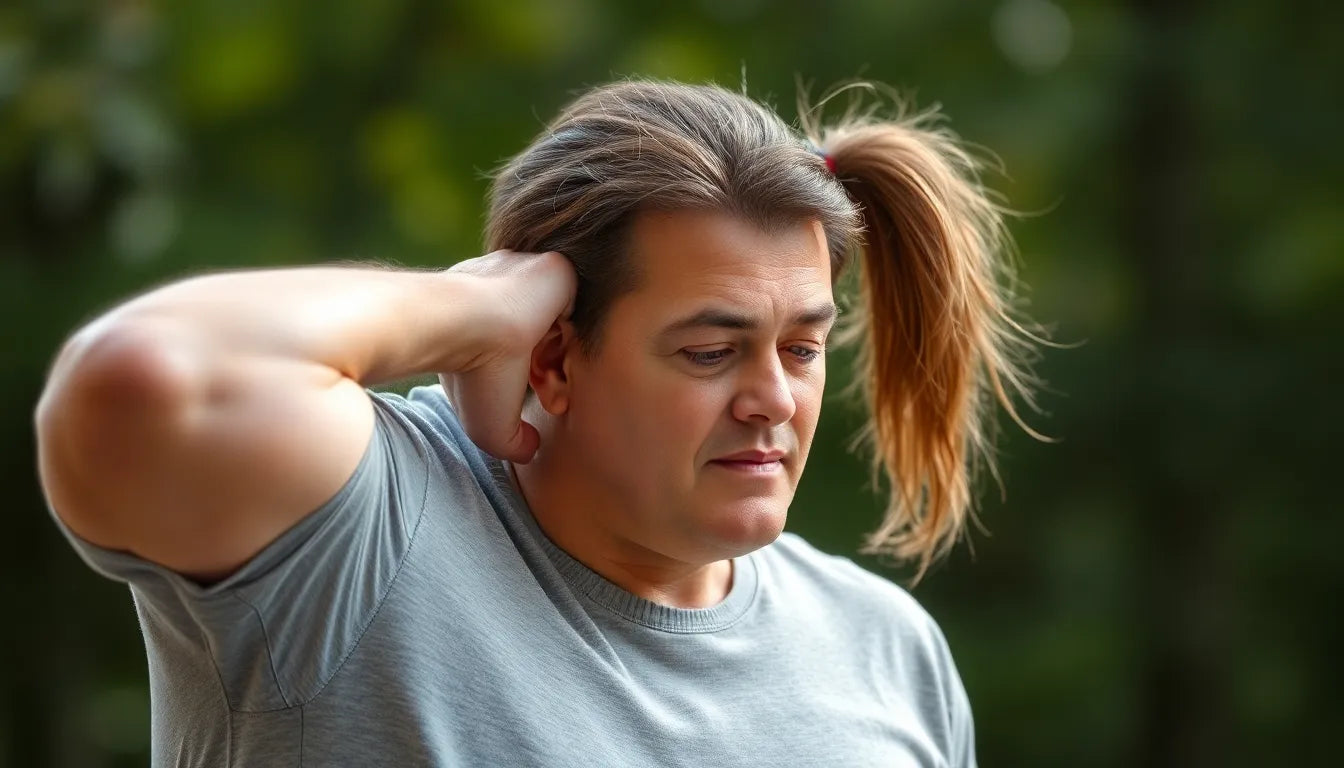 Oefenlezer: effectieve oefeningen tegen spanningshoofdpijn die je thuis kunt doen - Illustration