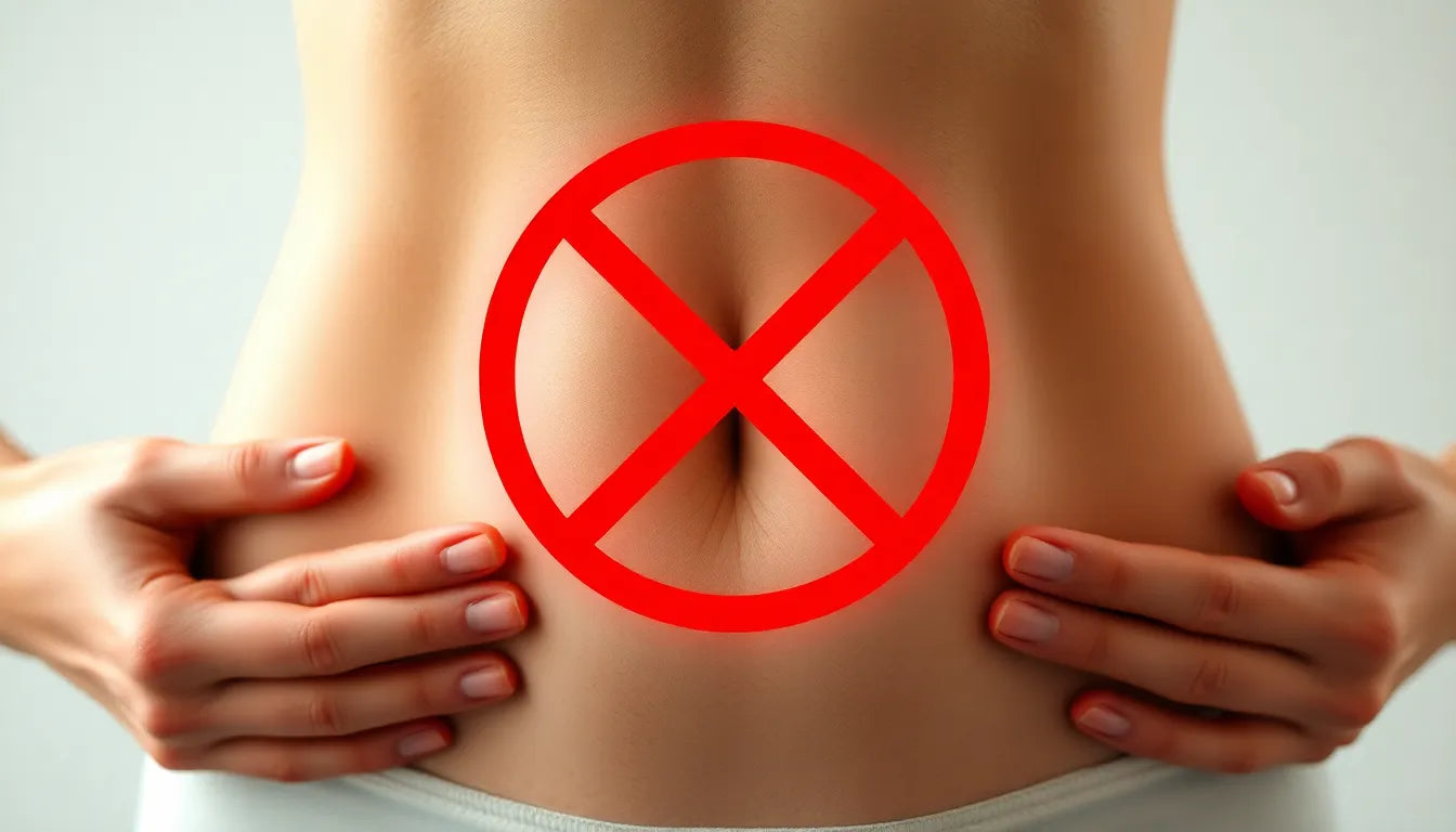 Ontsnap aan pijn in onderrug en onderbuik met effectieve oplossingen - Illustration