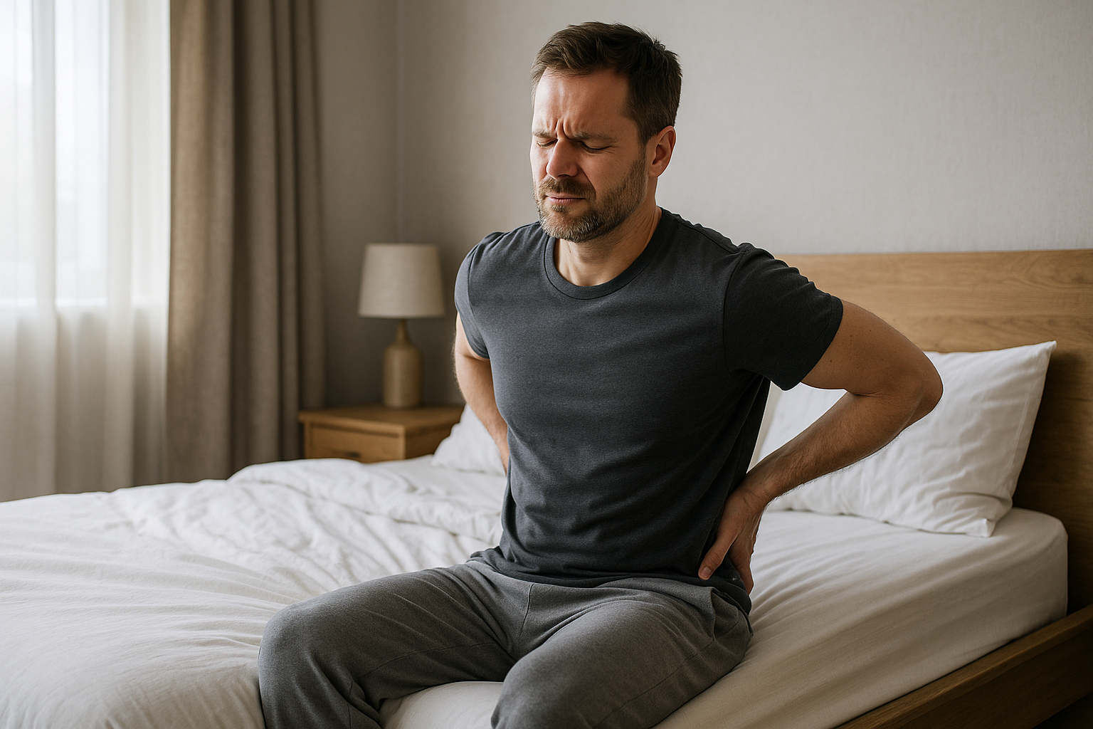 Wakker worden met rugpijn? Ontdek of je bed de boosdoener is! - Illustration
