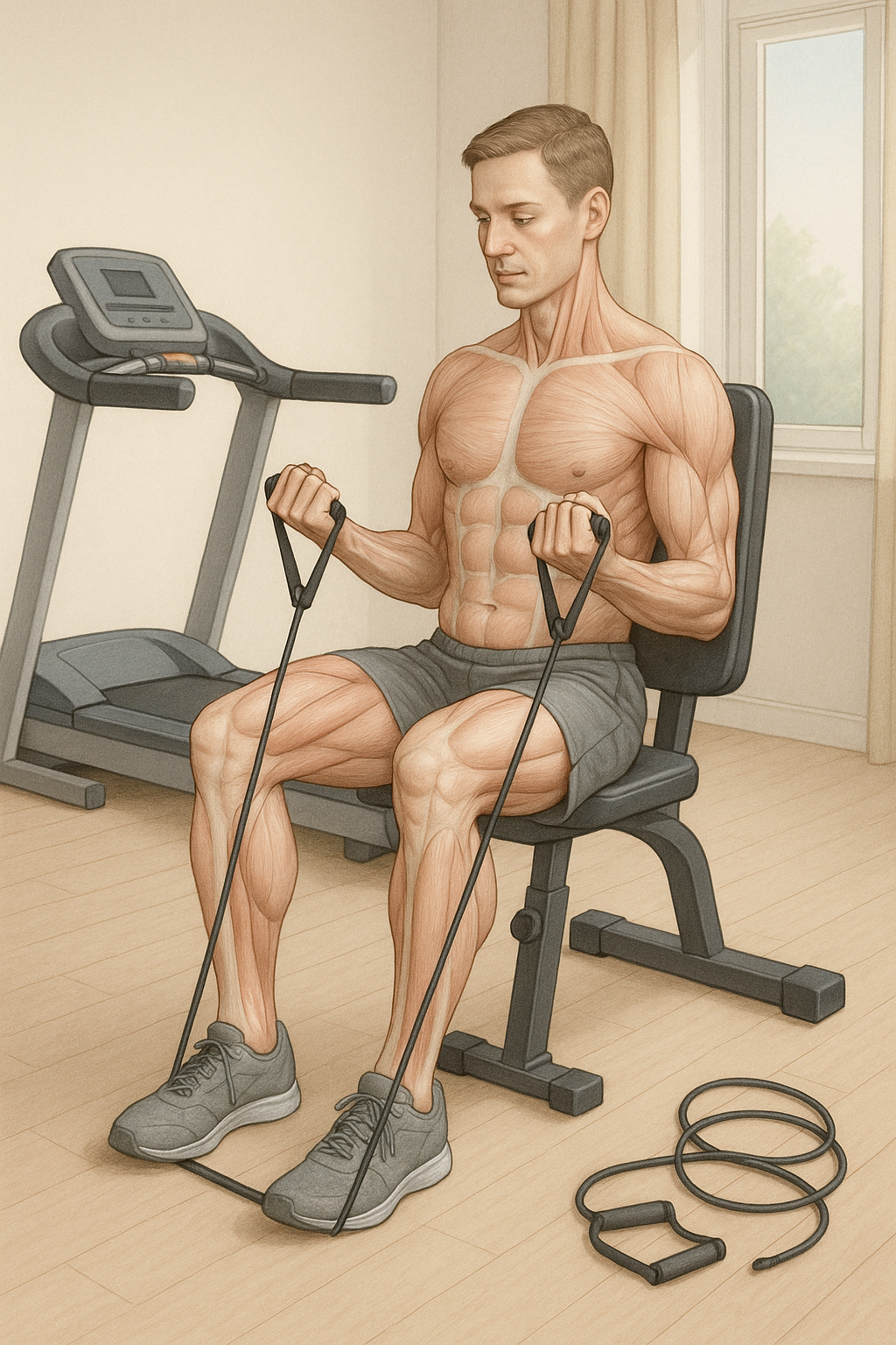 Trainingsapparatuur: de sleutel tot een gezondere levensstijl thuis - Illustration