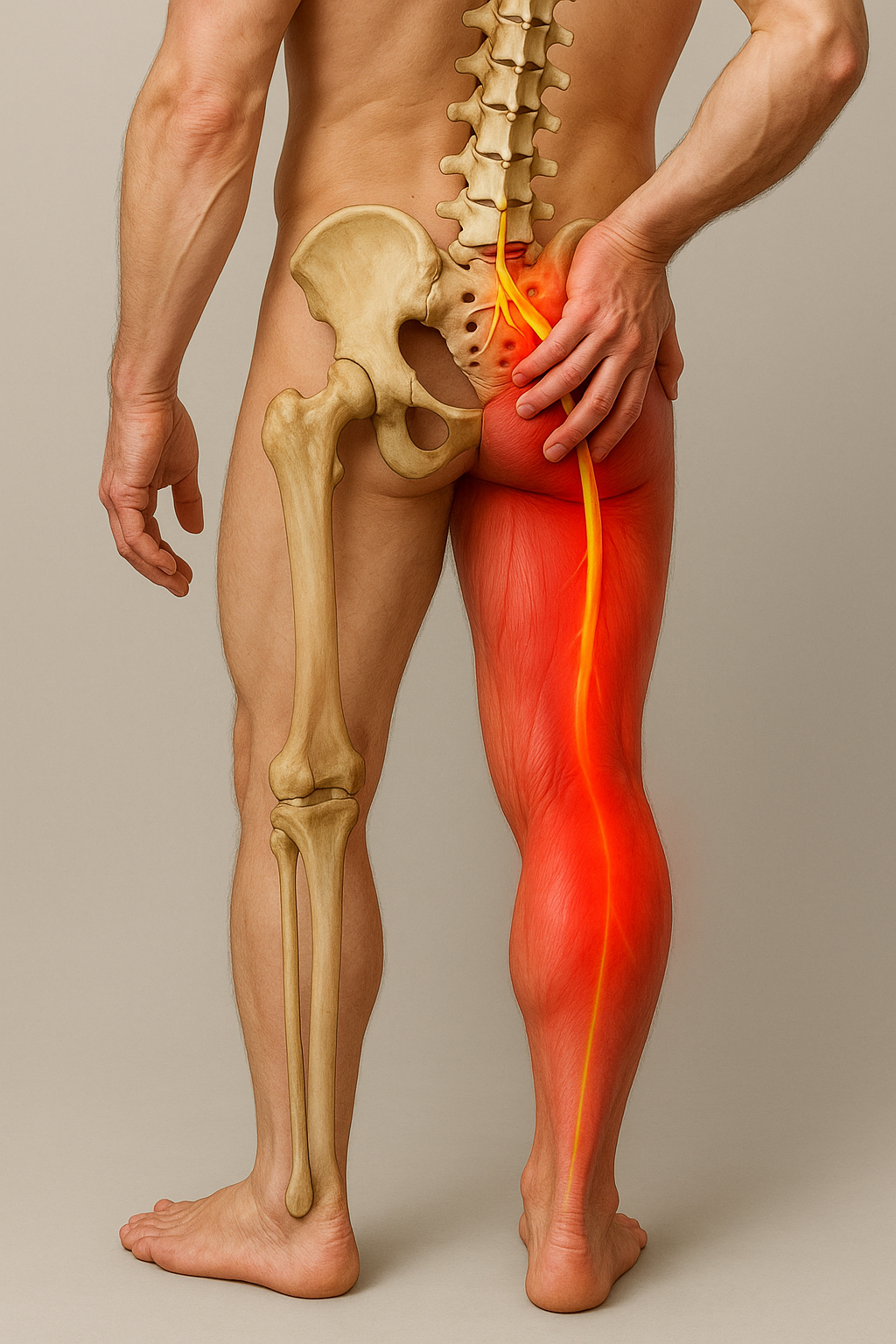 Ontsnap aan de pijn: verlicht je sciatische zenuwpijn tot in de voet - Illustration
