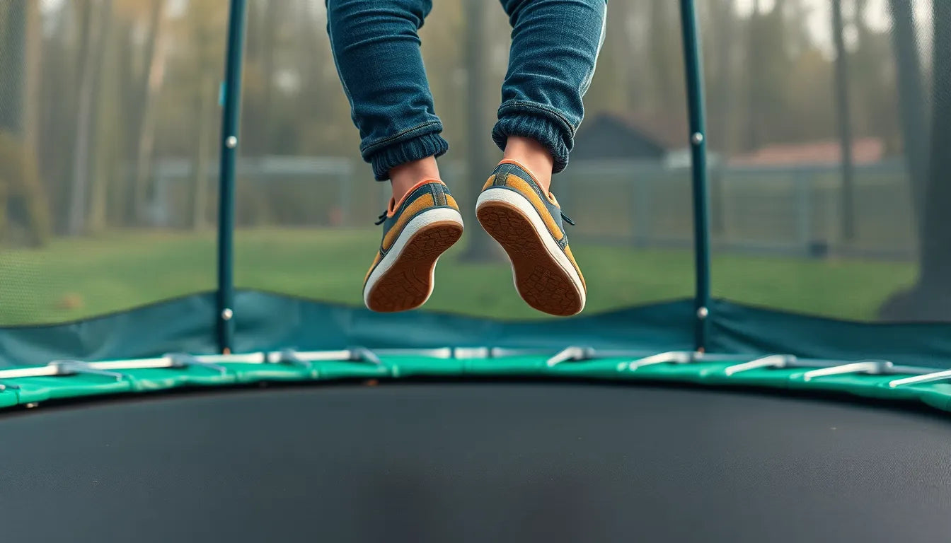 Rugpijn door trampolineplezier: Hoe je kinderen veilig houdt - Illustration