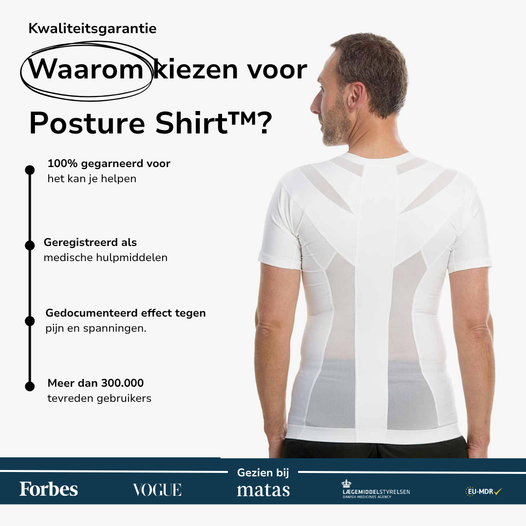 Men's Posture Shirt™ Zipper - Blanc