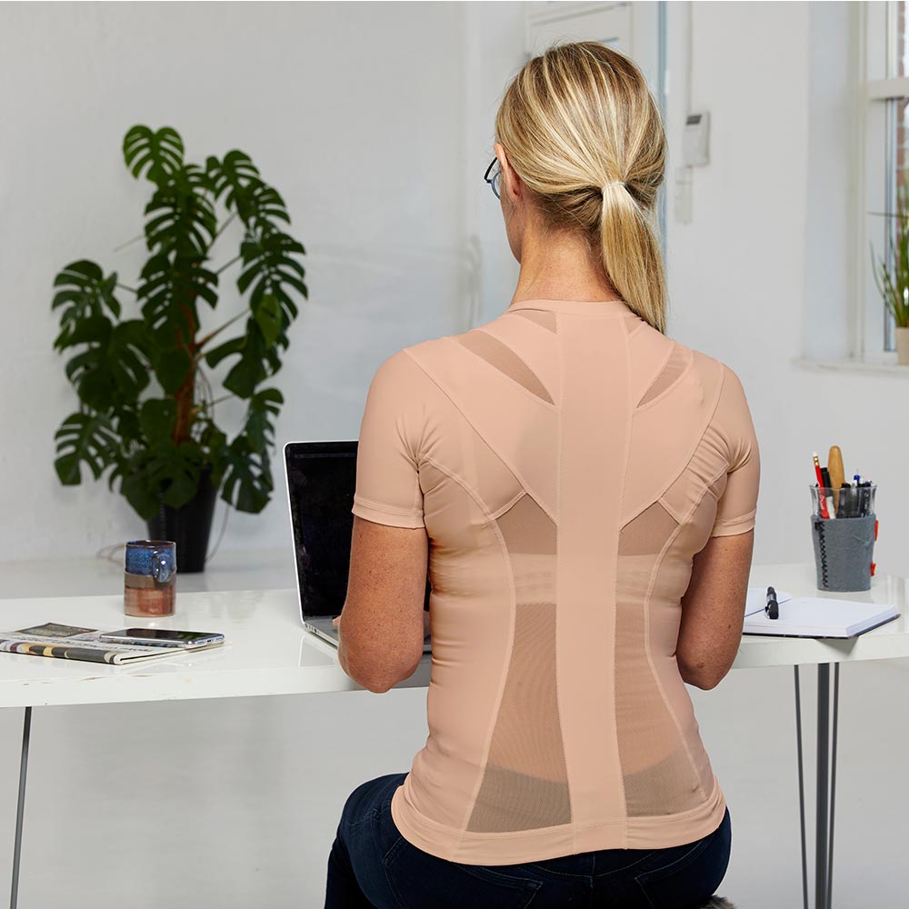 posture shirt zipper nude voor vrouwen