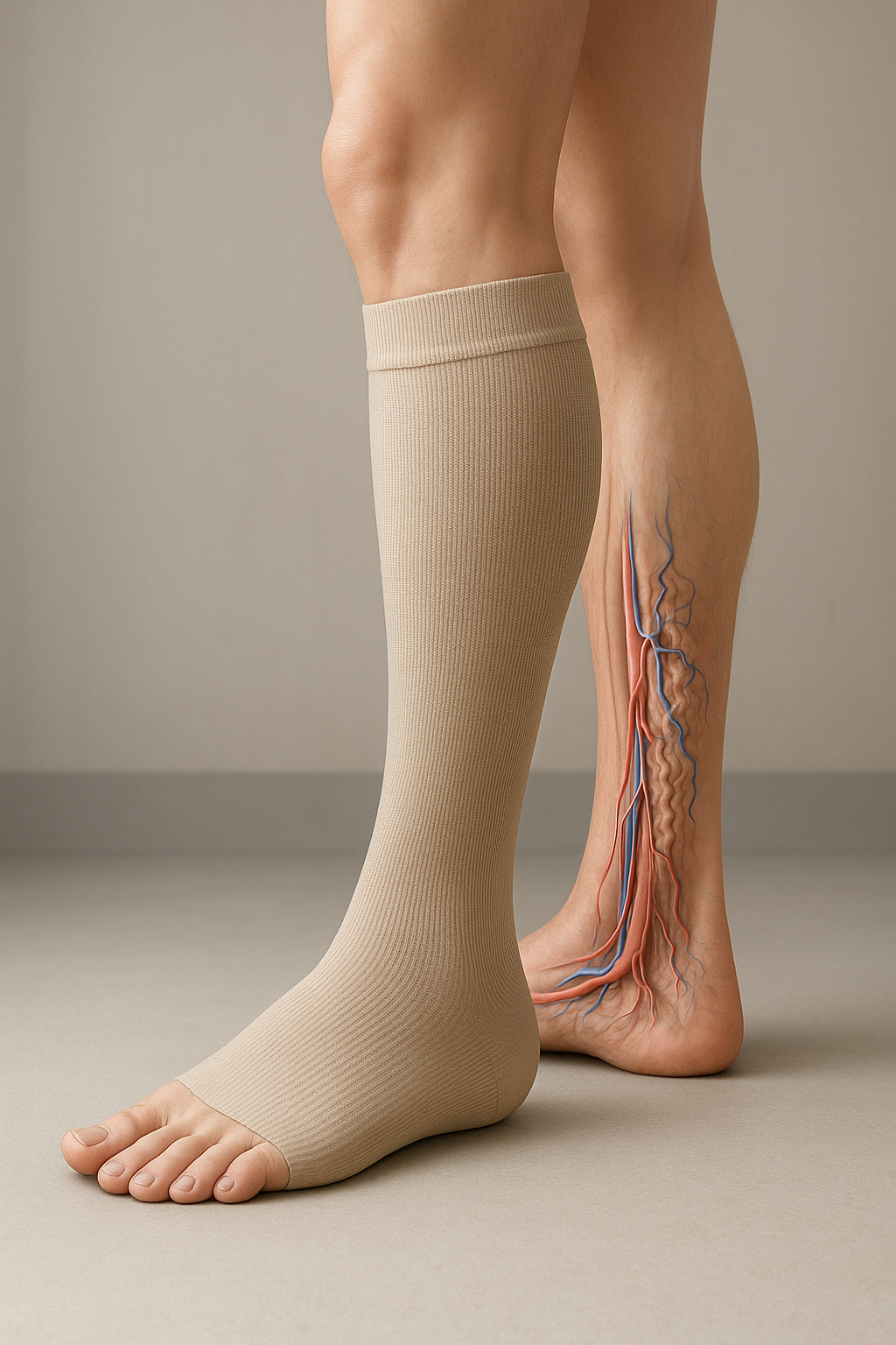 Verlicht zware benen en verbeter prestaties met compressiekousen - Illustration