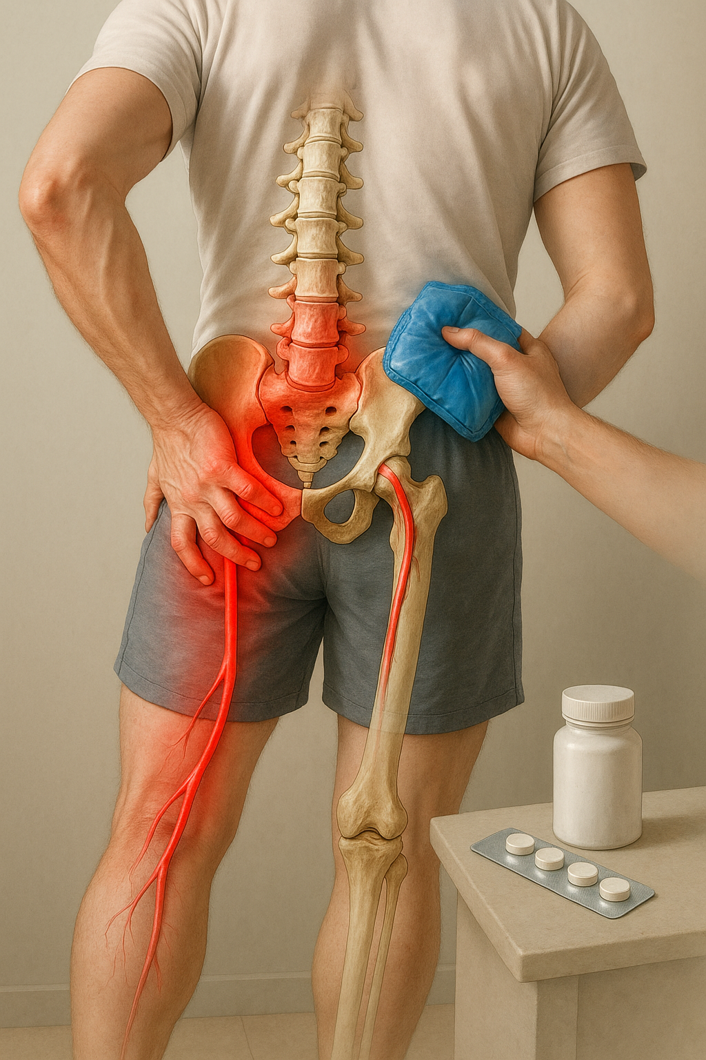 Ontdek de snelste manier om van ischiaspijn af te komen - Illustration