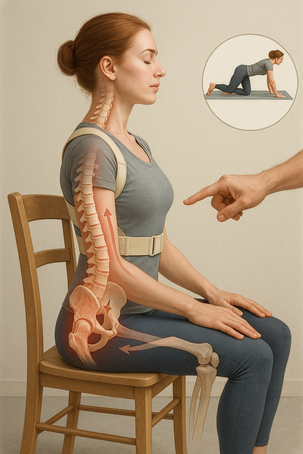 Verbeter je houding en verminder pijn met effectieve houdingscorrectie - Illustration