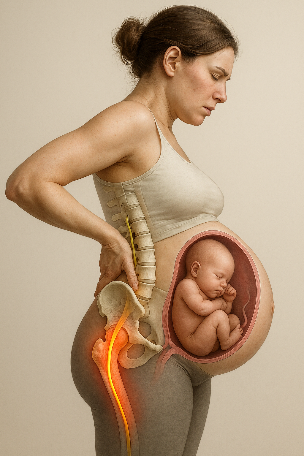 Verlicht de pijn van sciatique tijdens de zwangerschap: ontdek de symptomen en oplossingen - Illustration