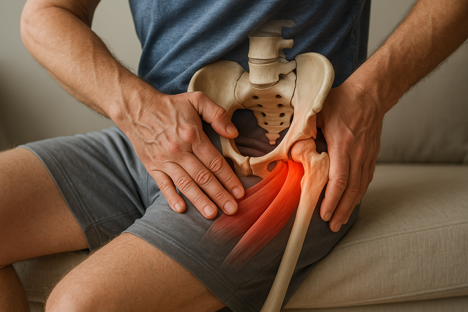 Ontsteking van de heupbuiger: pijnvrij bewegen met de juiste aanpak - Illustration