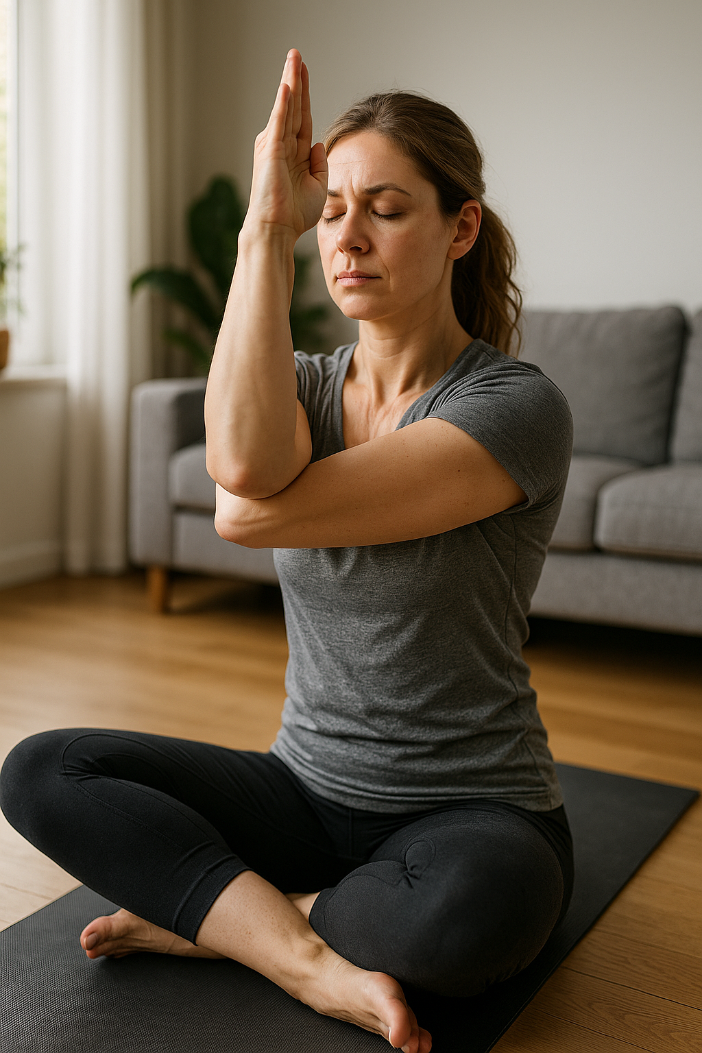 Ontspan je nek en schouders met deze eenvoudige yoga oefeningen - Illustration