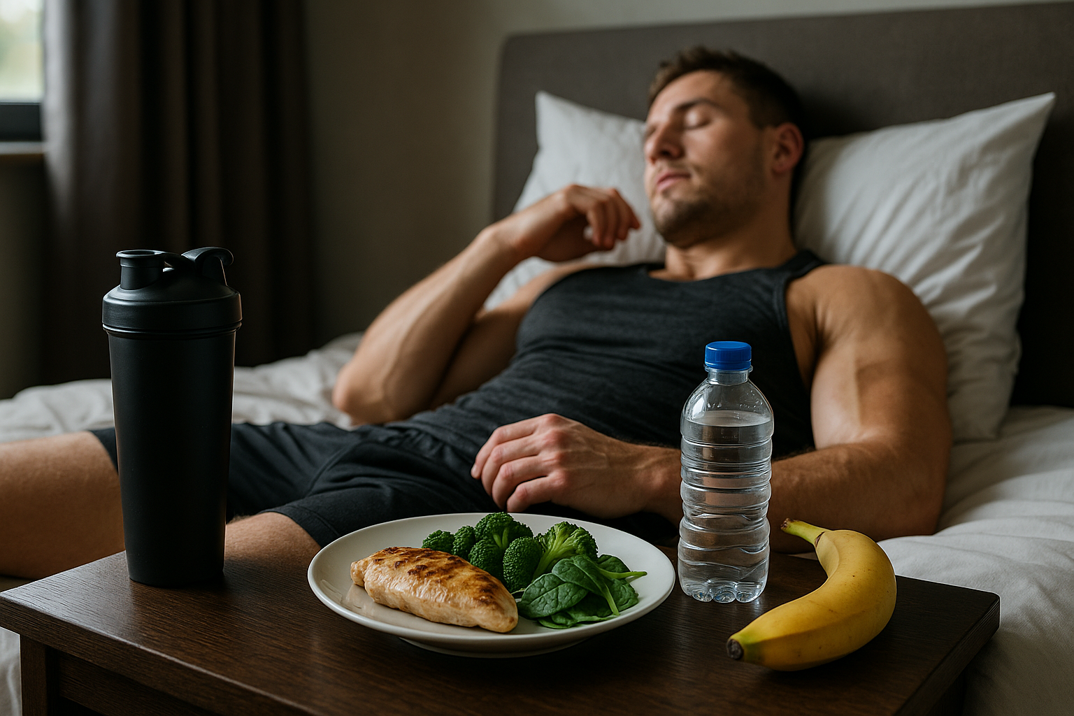 Herstelgeheimen: zo optimaliseer je je krachttraining met rust en voeding - Illustration