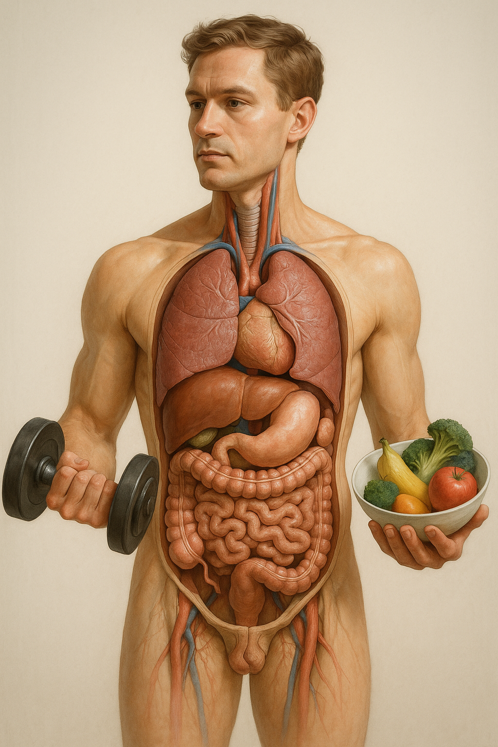 Voeding en beweging: de perfecte combinatie voor een gezonde levensstijl - Illustration