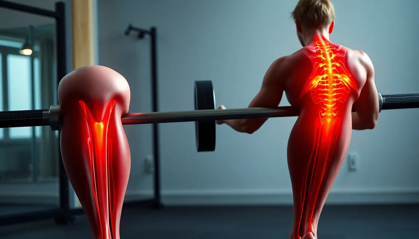 Squats zonder pijn: ontdek de sleutel tot een sterke en gezonde rug - Illustration