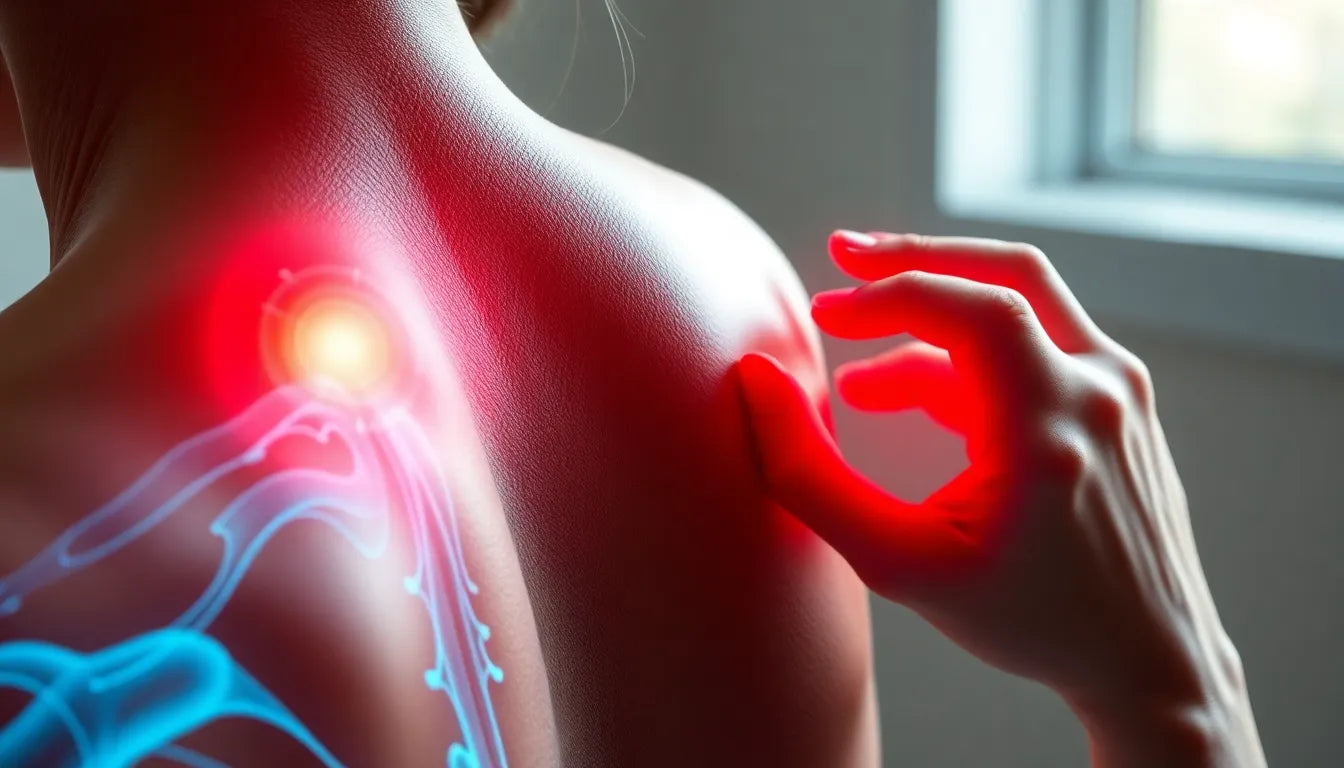 Vind verlichting voor pijn aan de linkerzijde van de rug onder het schouderblad